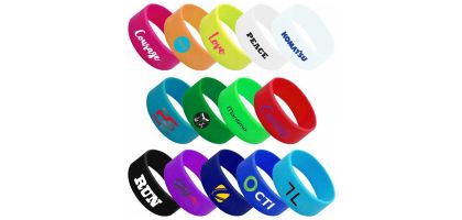 Extra Wide Silicon Wrist-Band