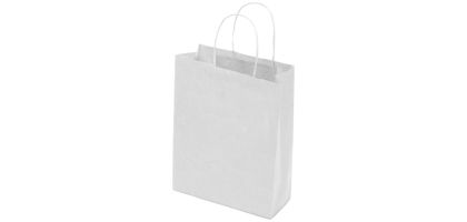 Kraft Paper Bag White Includes Twisted Paper Handle