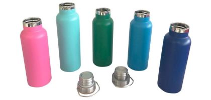 600ml Double Wall Vacuum Bottle with Bamboo Lid