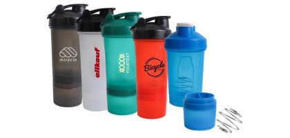 500ml 3 in 1 Fitness Protein Shaker Bottle