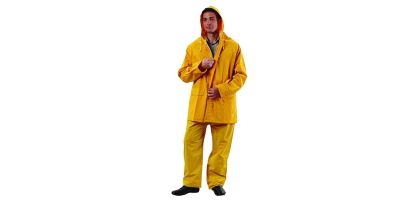 Yellow 3/4 Length PVC Rain Jacket Medium
