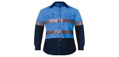 Kids 2 Tone Open Front Shirt With Tape