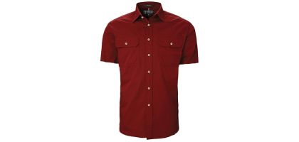 Mens Pilbara Open Front S/S Shirt
