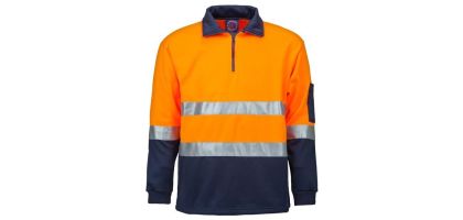 Half Zip Fleece Pullover With Tape