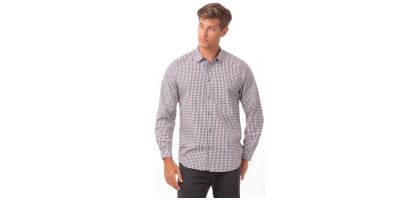 Modern Gingham Long Sleeve Dress Shirt