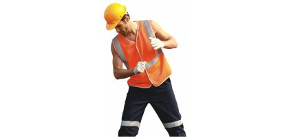 Unisex Adults Hi-Vis Vest With Crossing Tape