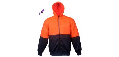 Unisex Adults Hi-Vis Full Zip Hoodie