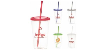 Glacier 600ml Tumbler with Straw