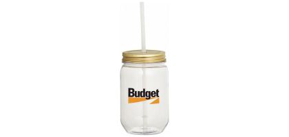 Mason Jar 650ml with Gold Tin Lid
