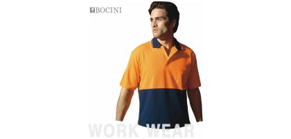 Unisex Adults Hi-Vis Polyface / Cotton Back Polo - S/S