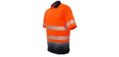 Unisex Adults Hi-Vis S/S Sublimated Reflective Polo