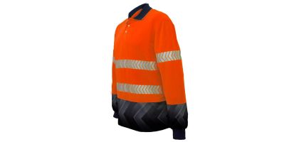 Unisex Adults Hi-Vis L/S Sublimated Reflective Polo