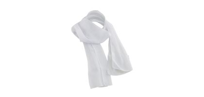 100% White Chiffon Scarf