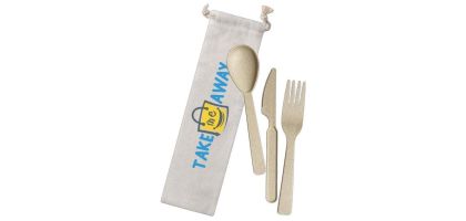 Wheat Straw Utensils In Bag