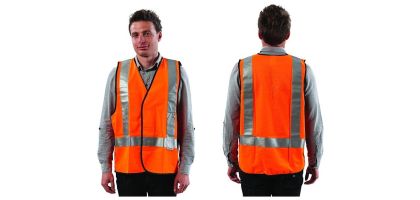 Fluro Orange H Back Safety Vest - Day/Night Use 4XL