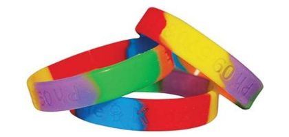 Sectional Colour Debossed Wristbands