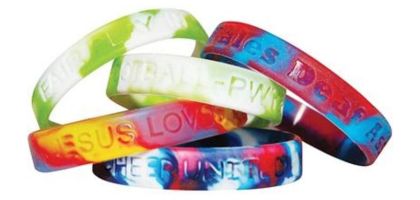 Multi-Coloured Debossed Wristbands