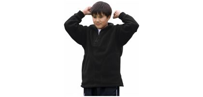 Youth Detailed Polar Fleece Pullover