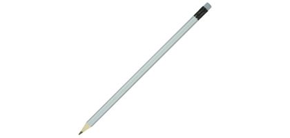 Pencil Sharpened Coloured Eraser - All Silver
