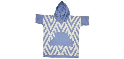 Zig Zag Blue Medium Poncho