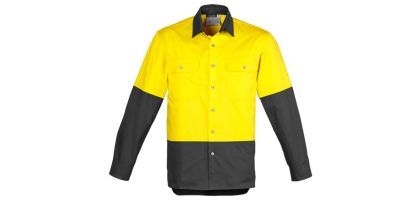Mens Hi Vis Spliced Industrial Shirt