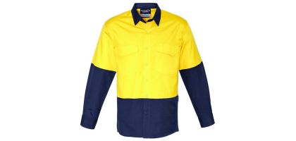 Mens Rugged Cooling Hi Vis Spliced Shirt