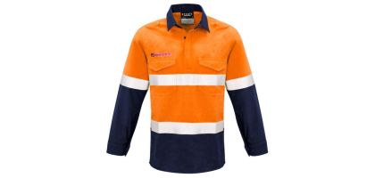 Mens FR Closed Front Hooped Taped Spliced Shirt