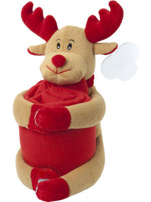 Christmas stuffed animal with blanket Andrew