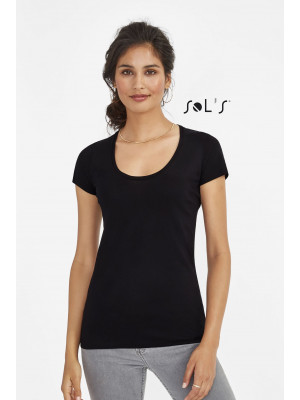 Must Women's Round Neck Sheer Jersey T-shirt