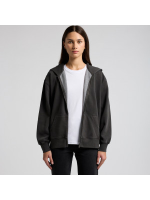 Womens Relax Faded Zip Hood