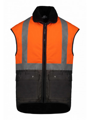 Sleeveless HiViz Reflective Tape Oilskin Vest 