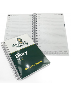 A5 Wiro Diary with printed cover (157 leaves) Day per page