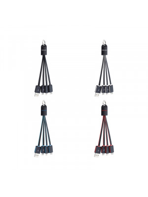 Parma 3n1 Light Up Flat Charge Cable