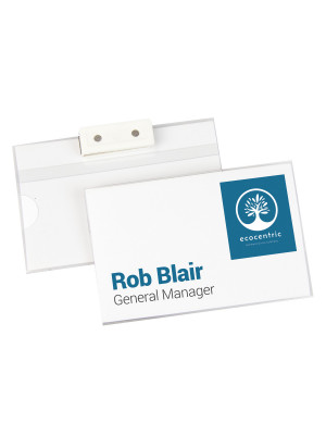 Magnetic Clear Name Badge