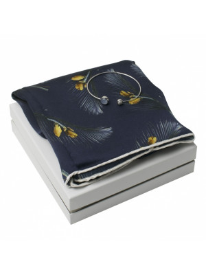 Set Cacharel (bracelet & Black Silk Scarf)