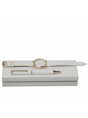 Set Bagatelle Blanc (ballpoint Pen & Watch)