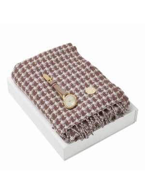 Set Cacharel Taupe (watch & Scarve)
