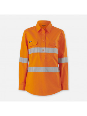 Womens Workcool Vented Closed Front Shirt Taped Long Sleeve