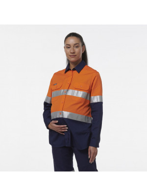 Womens Workcool Maternity Reflective 2Tone Shirt