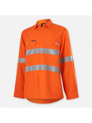 Womens Shieldtec Lenzing FR Hi Vis Open Front Taped Shirt