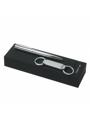 Set Cerruti 1881 Silver (ballpoint Pen & Key Ring)