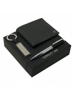 Set Hamilton Black (ballpoint Pen, Key Ring & Wallet)