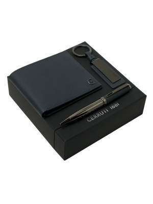Set Hamilton Dark Blue (ballpoint Pen, Key Ring & Wallet)