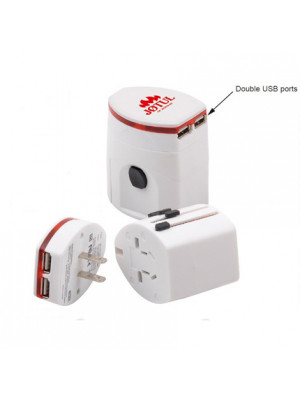 Light-up Universal Travel Adapter with USB