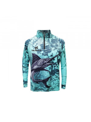 Men's Polyester Spandex Sublimated 1/4 Zip Fishing Pullover