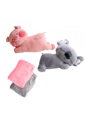 Animal Plush Toy with Blanket