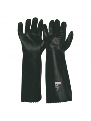 45cm Green Double Dipped PVC Gloves