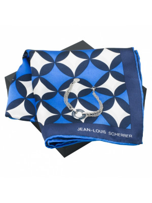 Set Boogie Blue (bracelet & Silk Scarf)