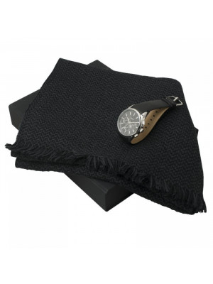 Set Ungaro Black (Premium watch & Scarve)