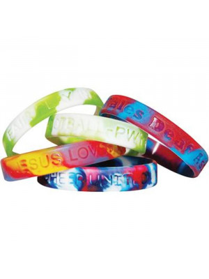 Multi-Coloured Debossed Wristbands